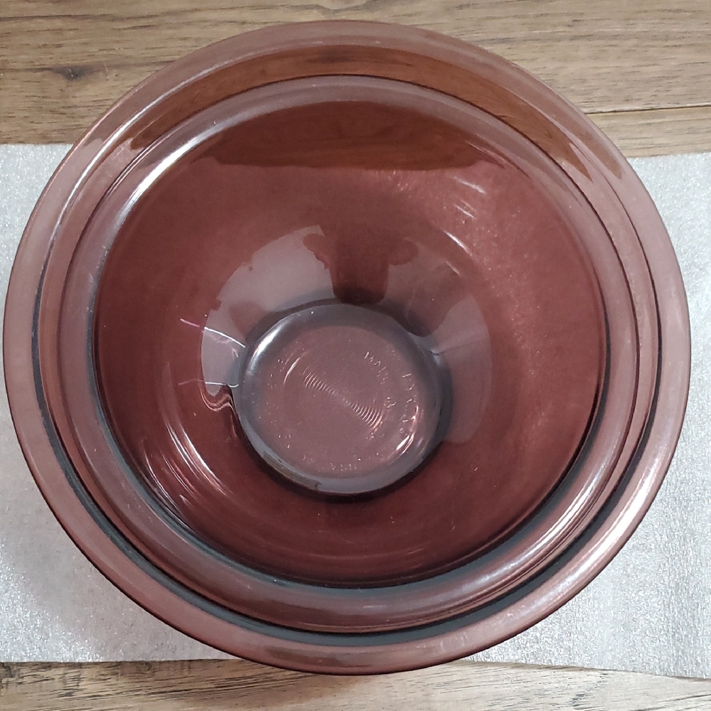 Cranberry/Amethyst Pyrex Nesting Bowls. Set Of 2